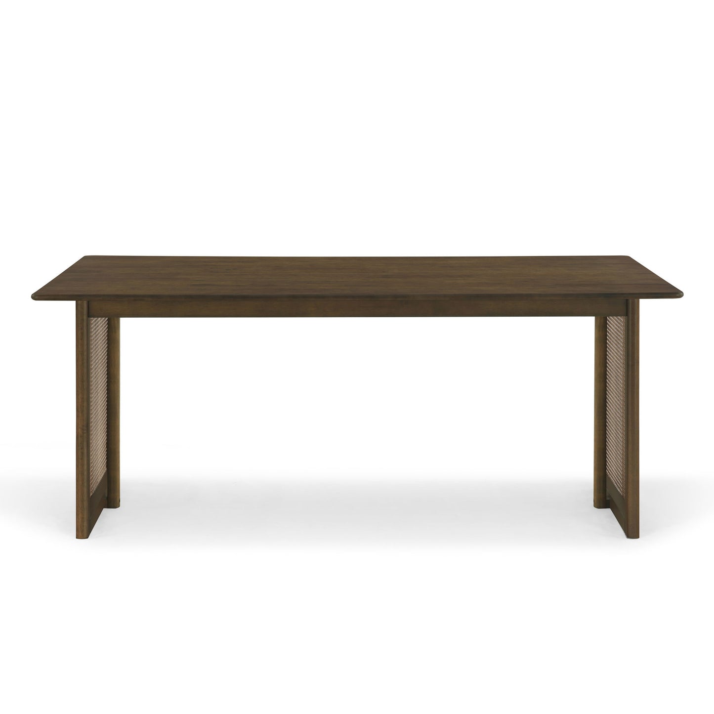 Dining Table With Rattan Accents