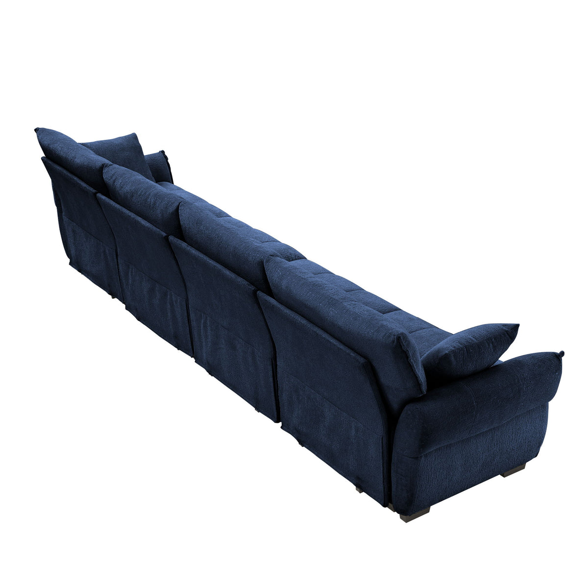 Modern Sofa & Pillows, Textured Cover, High Rebound Cushions