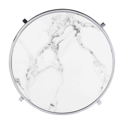 Elegant Round Table With Sintered Stone Top & Sturdy Metal Frame