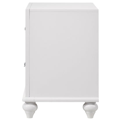 Barzini - 2 Drawer Nightstand Storage - White