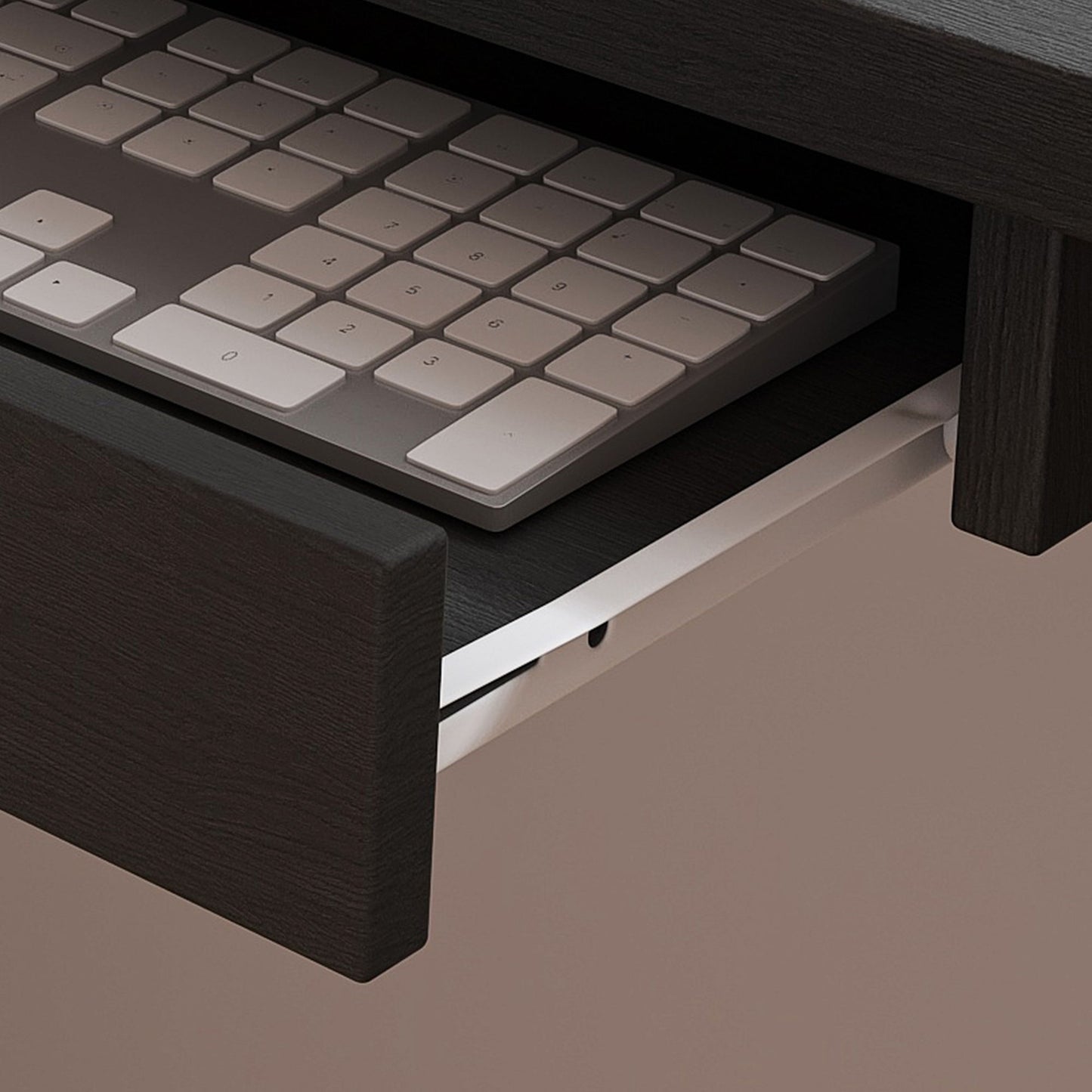 L-Shaped Computer Desk With Glass Cabinets, Built In LED Lights, USB Charging Ports