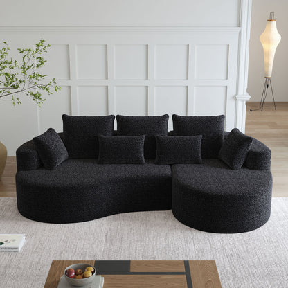 Curved Oversized Sectional Sofa With Extra Deep Seat