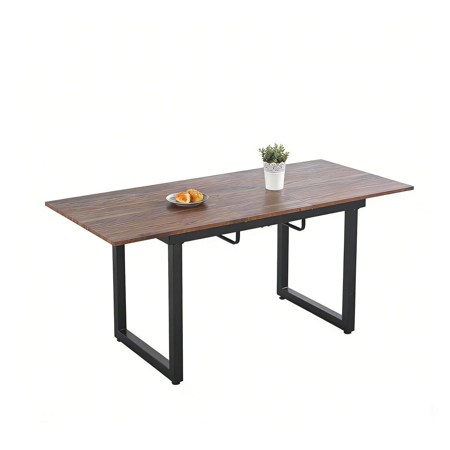 Square Extendable Dining Table With Metal Legs