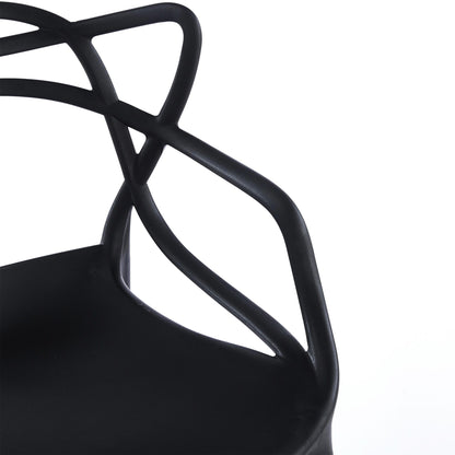 Dining Chair (Set of 4) - Black - Plastic