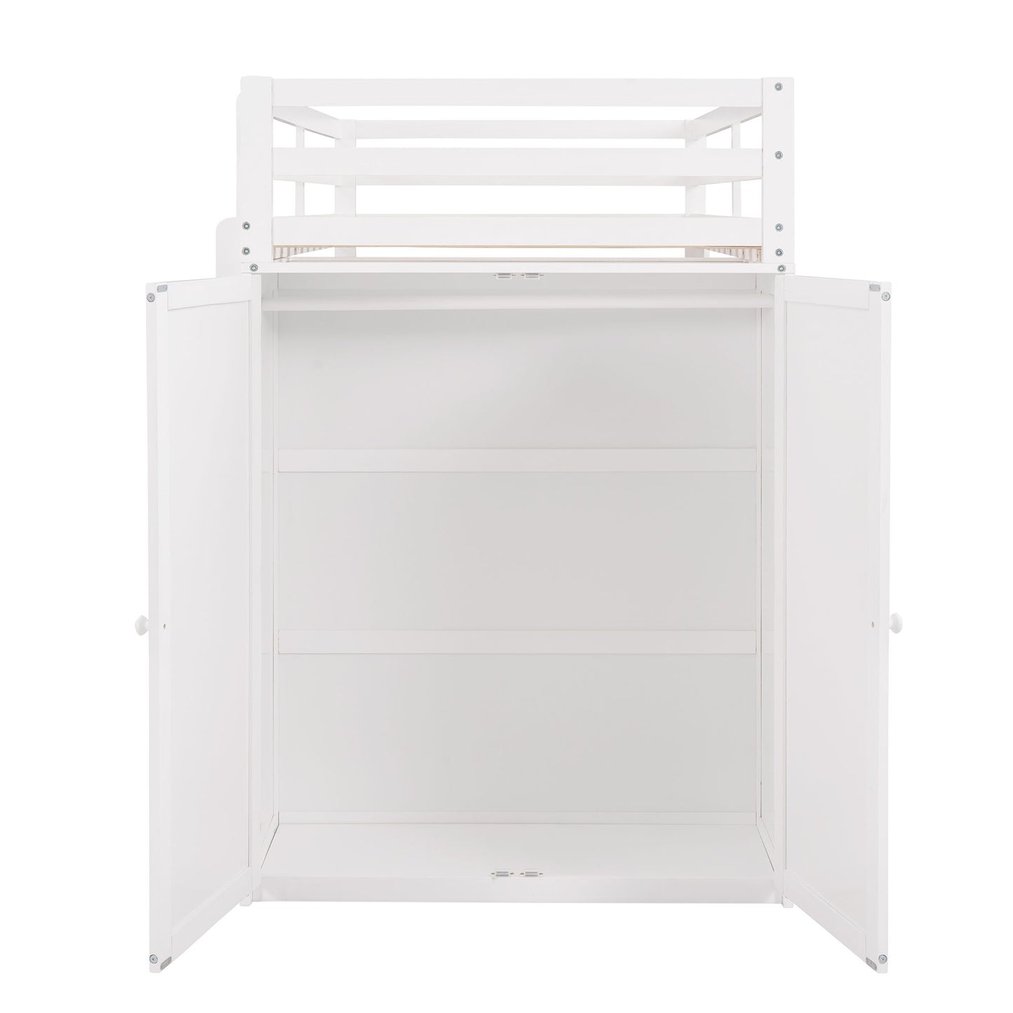 Loft Bed With Drawers, Desk, And Wardrobe