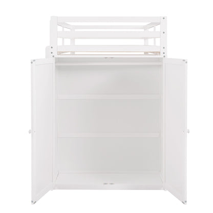 Loft Bed With Drawers, Desk, And Wardrobe