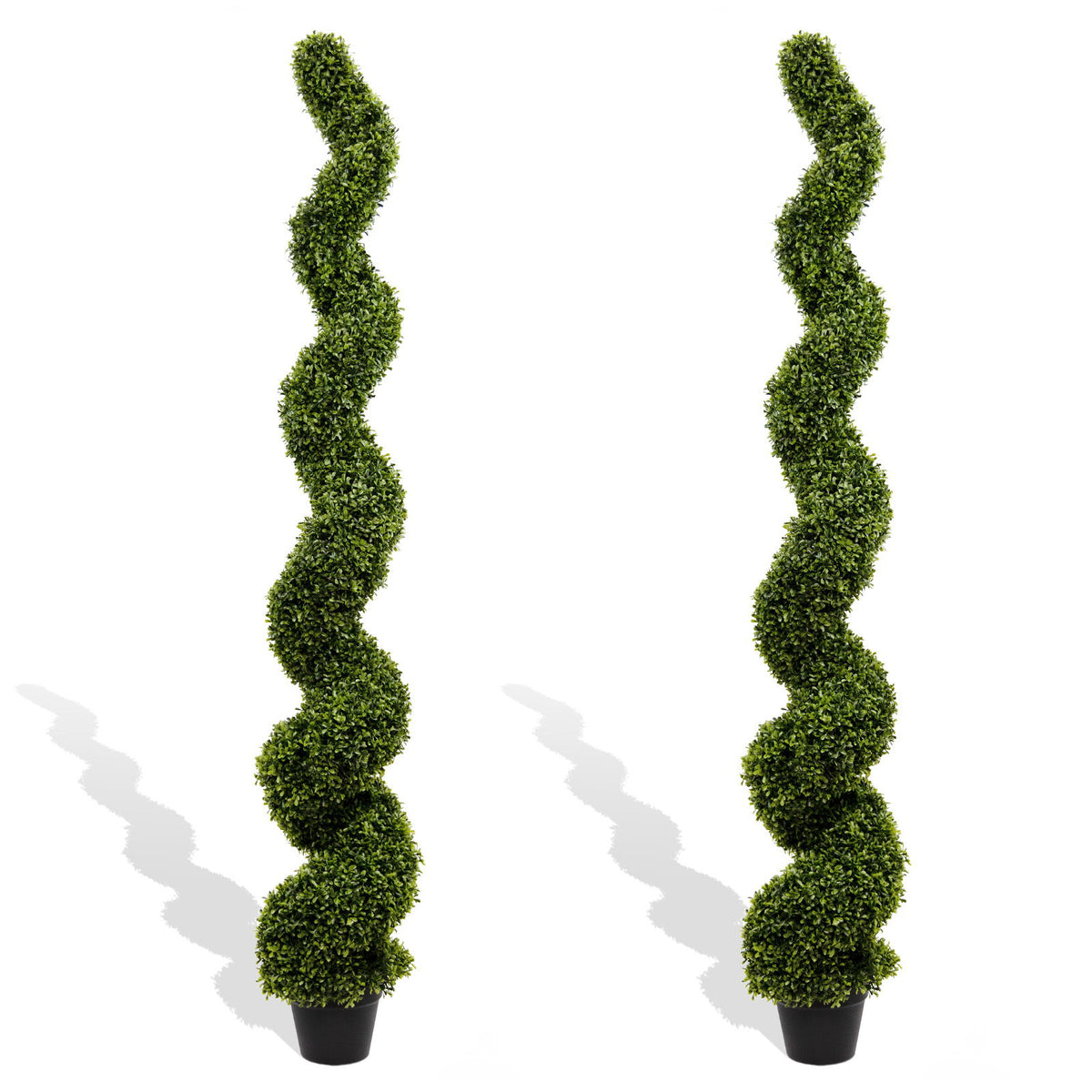 Artificial Outdoor UV Resistant Plastic Boxwood Topiary Spiral Tree