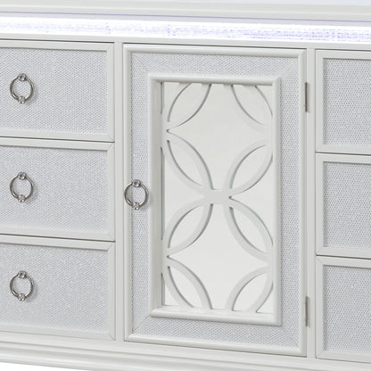 Abigale - 6 Drawer Dresser With LED (Includes Dresser Only, Mirror Not Included) - White