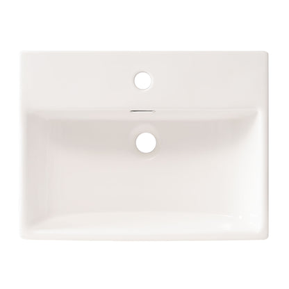 Bathroom Vanity With Ceramic Sink And Ample Storage, Ideal For Small Bathrooms
