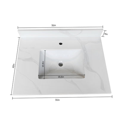 Bathroom Vanity Top With Undermount Single Bowl Sink