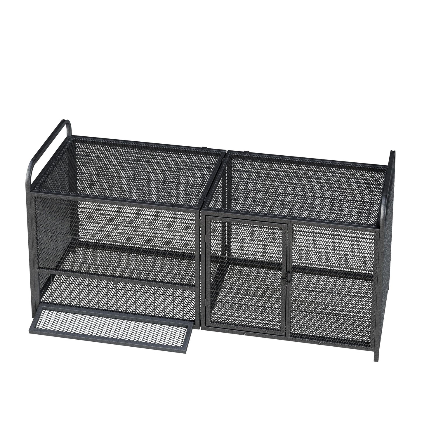 Chicken Cage, Poultry Breeding Coop - Black / Silver