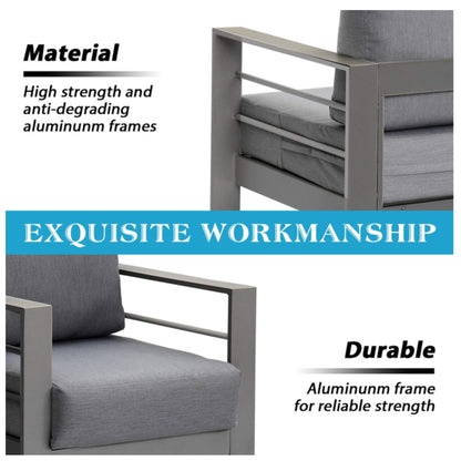 Outdoor Patio Set, All-Weather & Thick Cushions