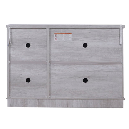 3 Door Mirrored Sideboard Cabinet With Adjustable Shelves