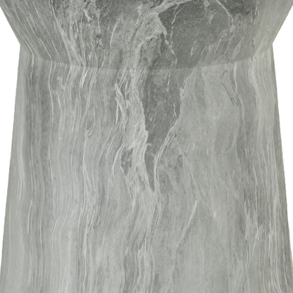 Round Outdoor End Table - Marble