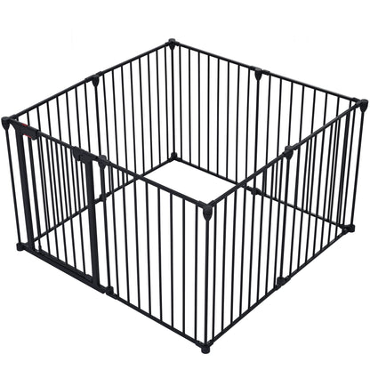 Adjustable Safety Gate Play Yard Metal Doorways Fireplace Fence Christmas Tree Fence Gate For House Stairs Gate Prohibited Area Fence