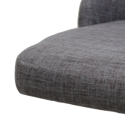 Modern Dining Chair With Iron Legs And Wood Finish