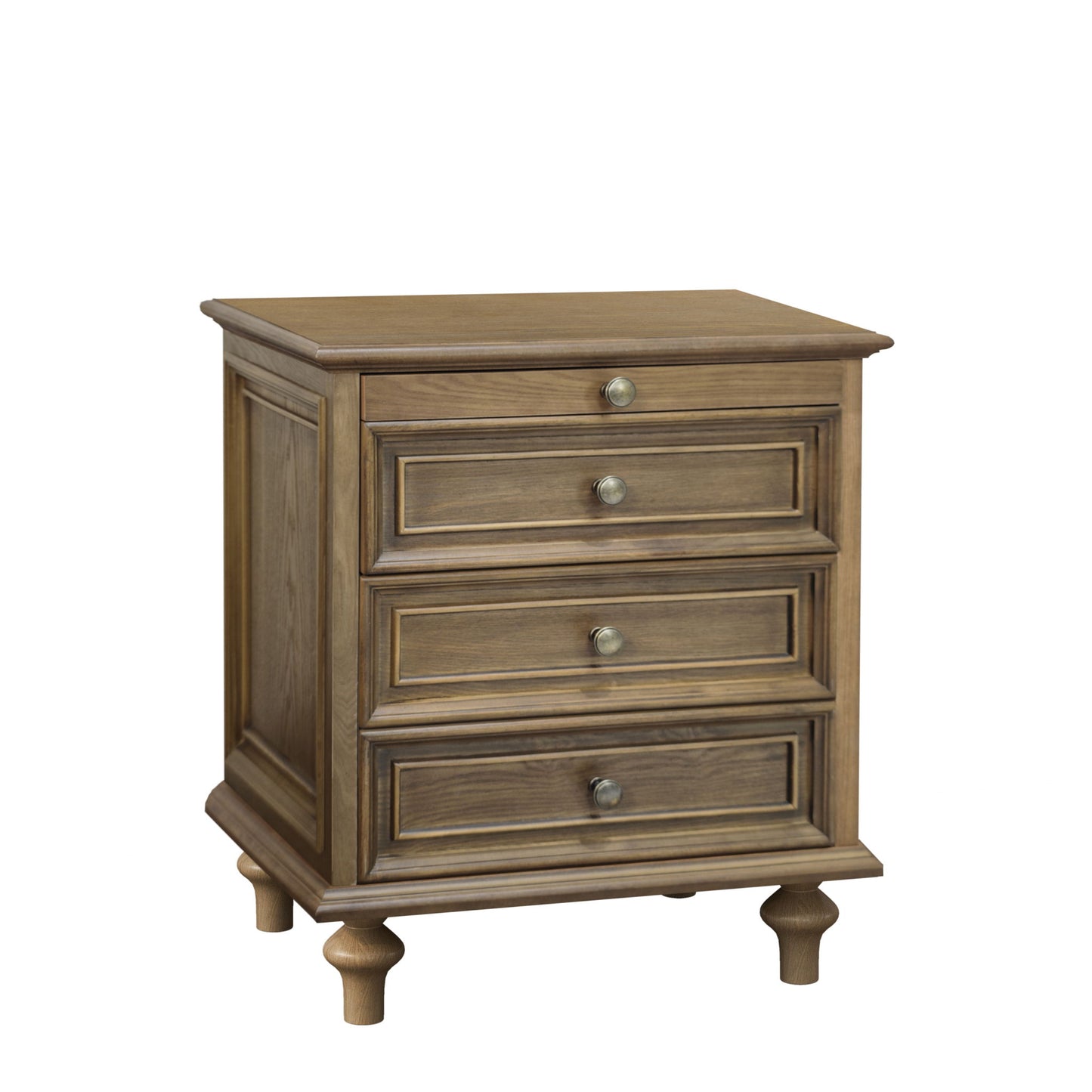 Nightstands With 4 Drawer, Storage End Table With Hidden Pull Out Shelf