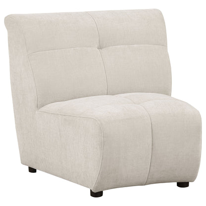 Oliver - 5 Piece Upholstered Sectional Sofa With Curved Silhouette - Ivory