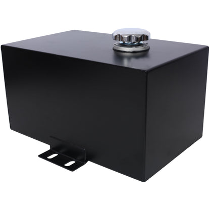 Heavy Duty 5 Gallon Steel Hydraulic Fluid Reservoir Tank With Mounting Foot, 14 Gauge - Black