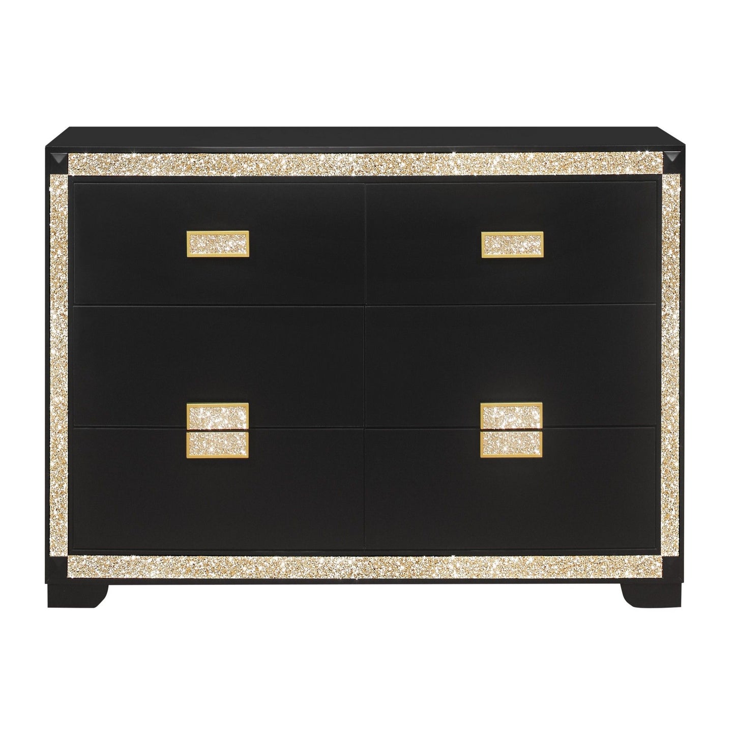 Lively - Bedroom Set With Glitter Detail And Padded Headboard