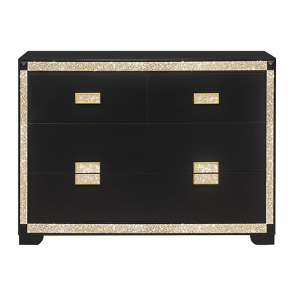 Lively - Bedroom Set With Glitter Detail And Padded Headboard