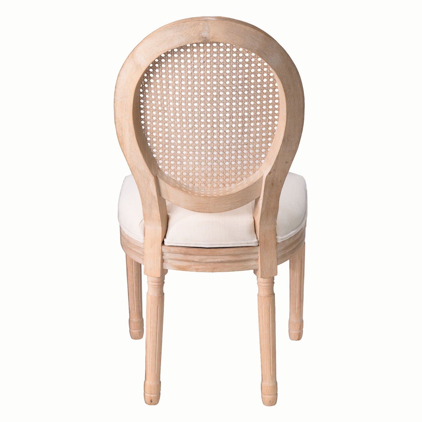 Dining Chairs, Upholstered With Round Back (Set of 2) - Beige