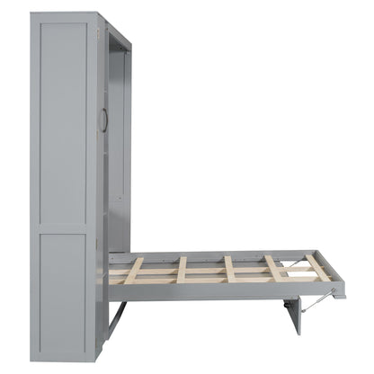 Murphy Wall Bed With Shelves, Wardrobe And LED Lights