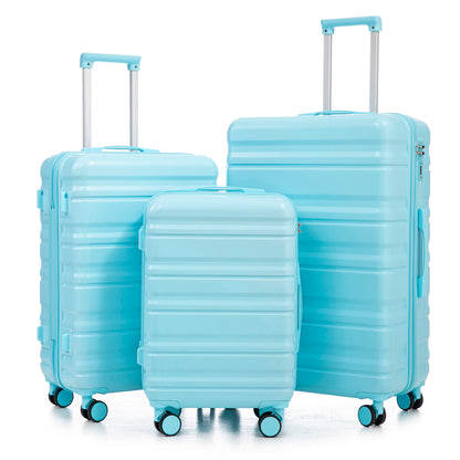 Tourist 3 Piece Luggage Set, Combination Lock, Durable Hard Shell With 360° Silent Wheels