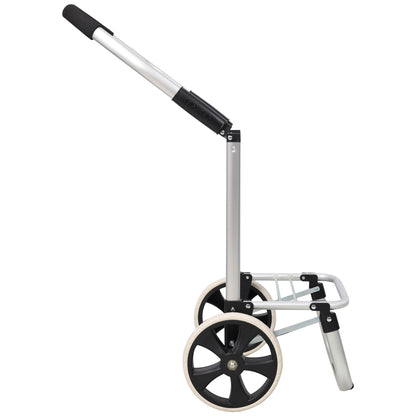 Foldable Shopping Trolley With Wheels And Removable Waterproof Bag - Black