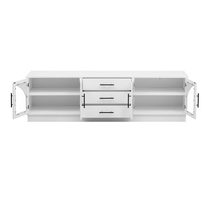 Modern Minimalist TV Stand, Entertainment Center Media Console Cabinet With Adjustable Shelves For Living Room