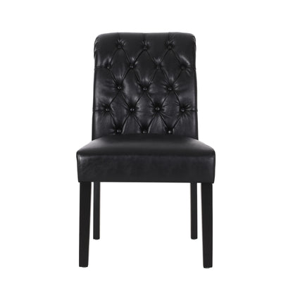 Broxton - Tuft Dining Rolltop Chairs With Button Tufted Backrest (Set of 2)