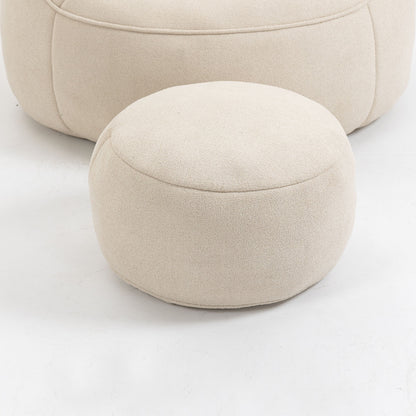Bedding Bean Bag Sofa Chair High Pressure Foam With Footrest