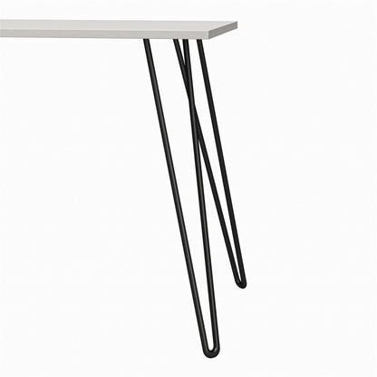 Writing Desk With Hairpin Legs For Study Or Work - White Oak