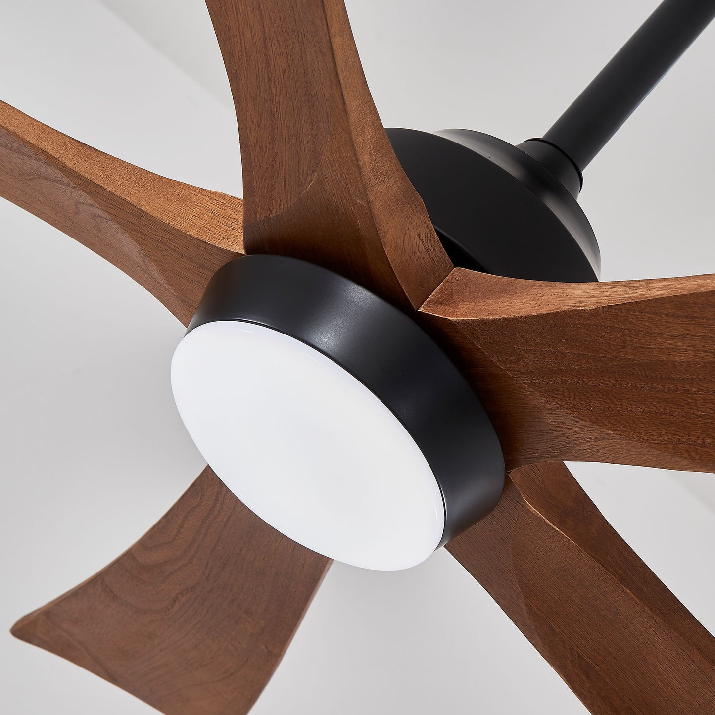 5 Blades Ceiling Fan With Lights Remote Control - Matte Black