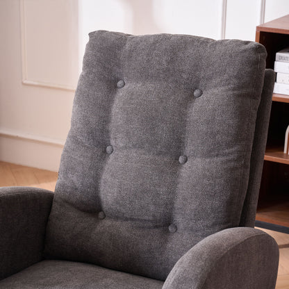 Accent Rocking Chair With Footrest, High Back
