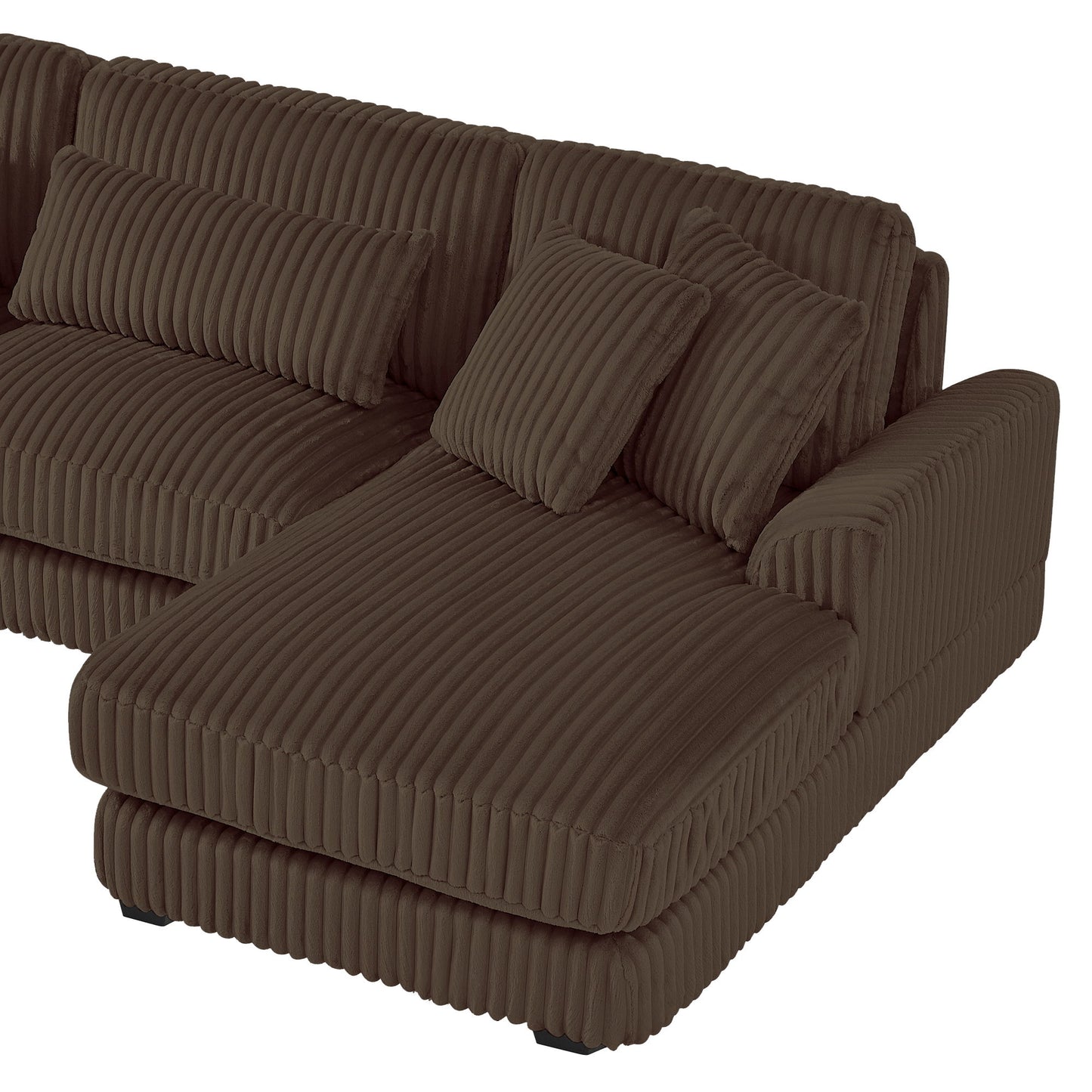 Oversized Sectional Sofa U - Shaped Sofa Couch Modern Sofa Upholstered In Soft With A Chaise Lounge For Living Room