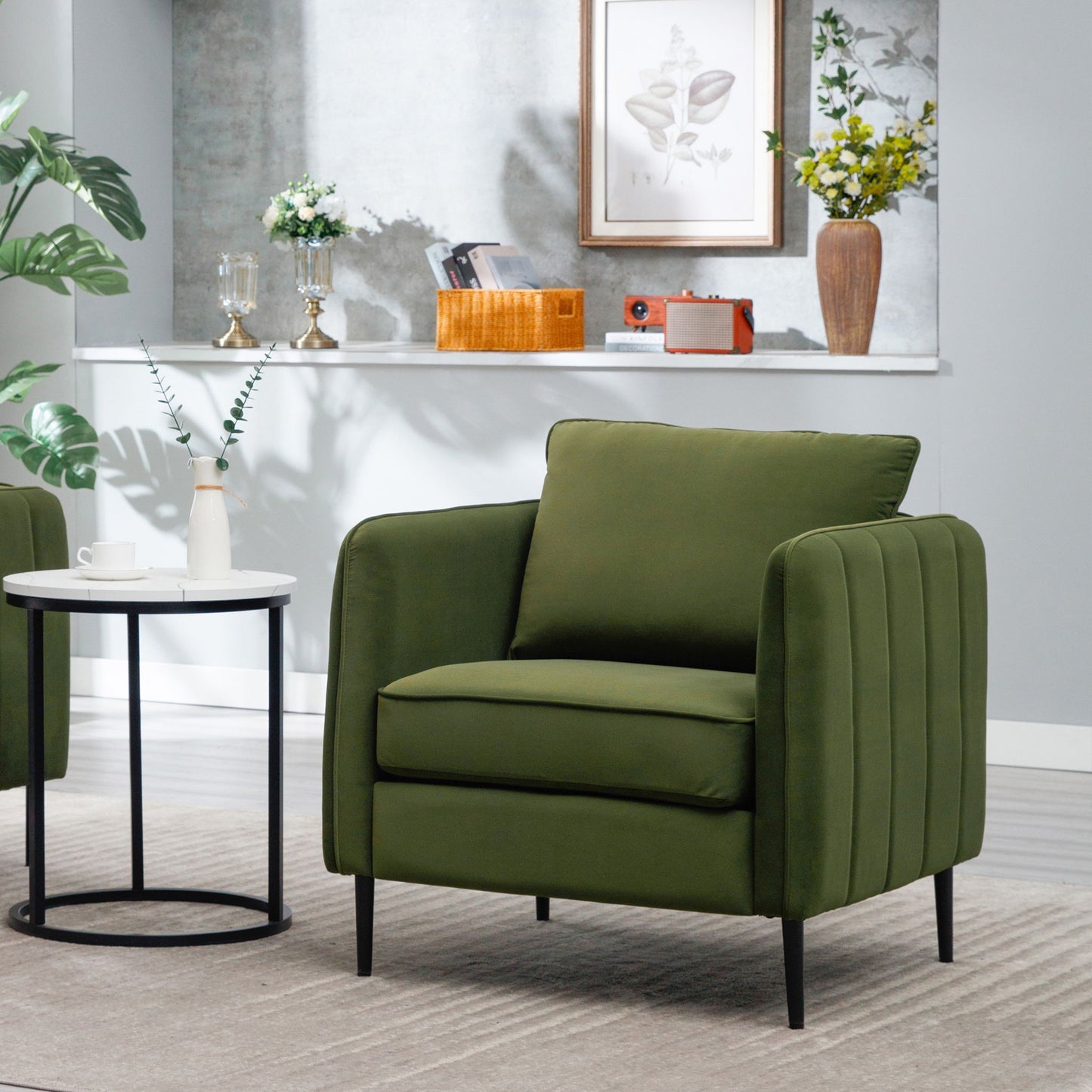 Accent Chair With Pillow For Living Room
