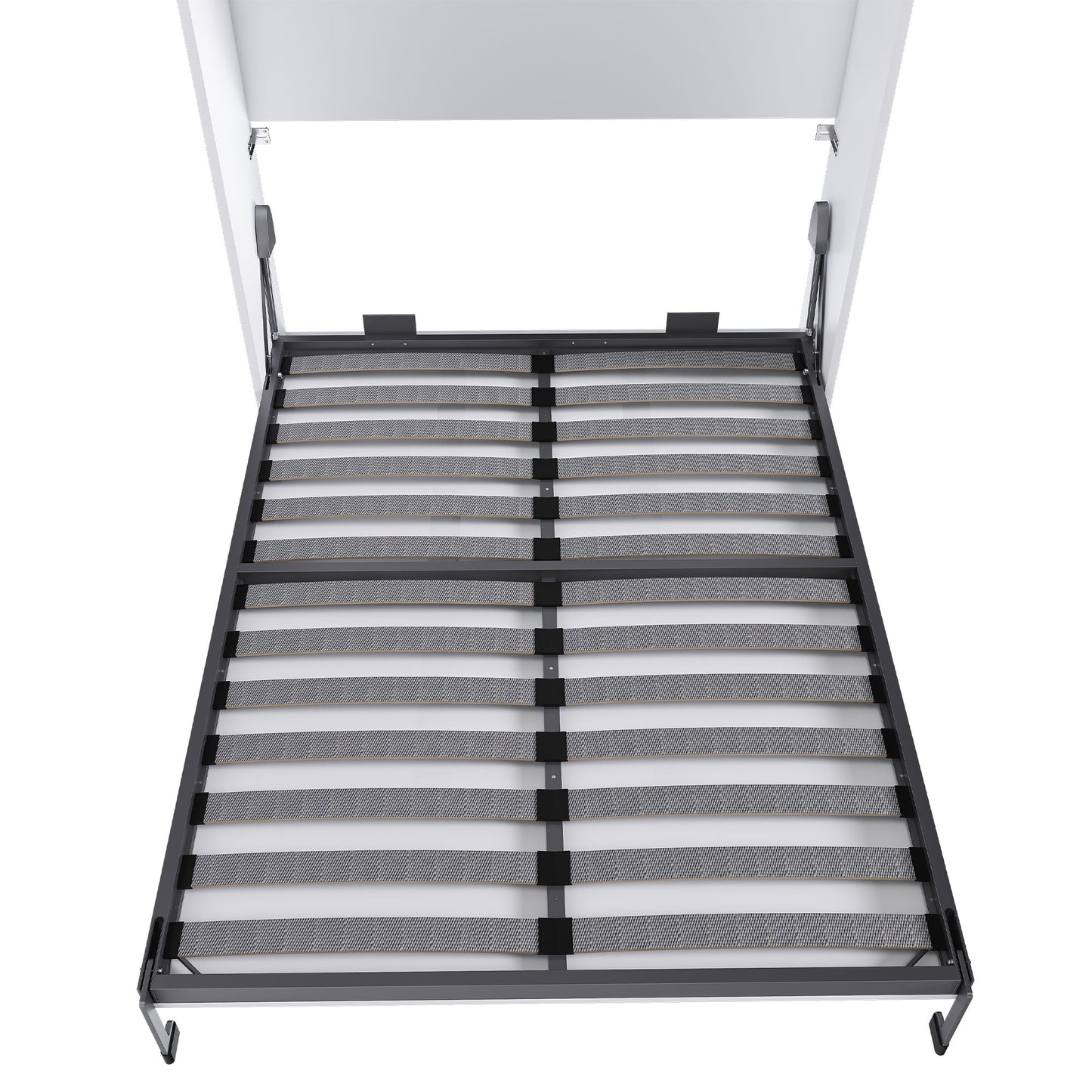 Queen Murphy Bed, Foldable Wall Bed, Space Saving Design For Bedrooms - White