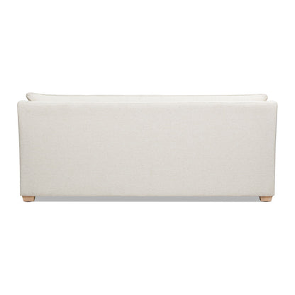 Ada - Flared Arm Contemporary Sofa With Lumbar Pillows - Flax White