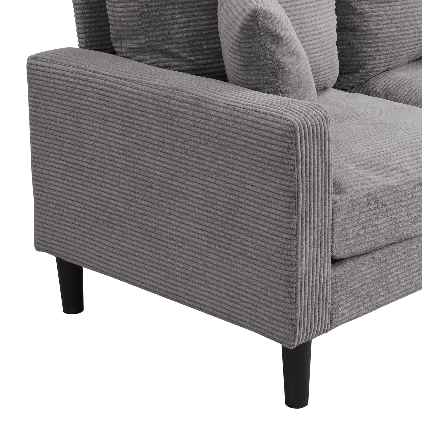 Modern Upholstered 2 Piece Sofa Set With 3 Seater And 2 Seater