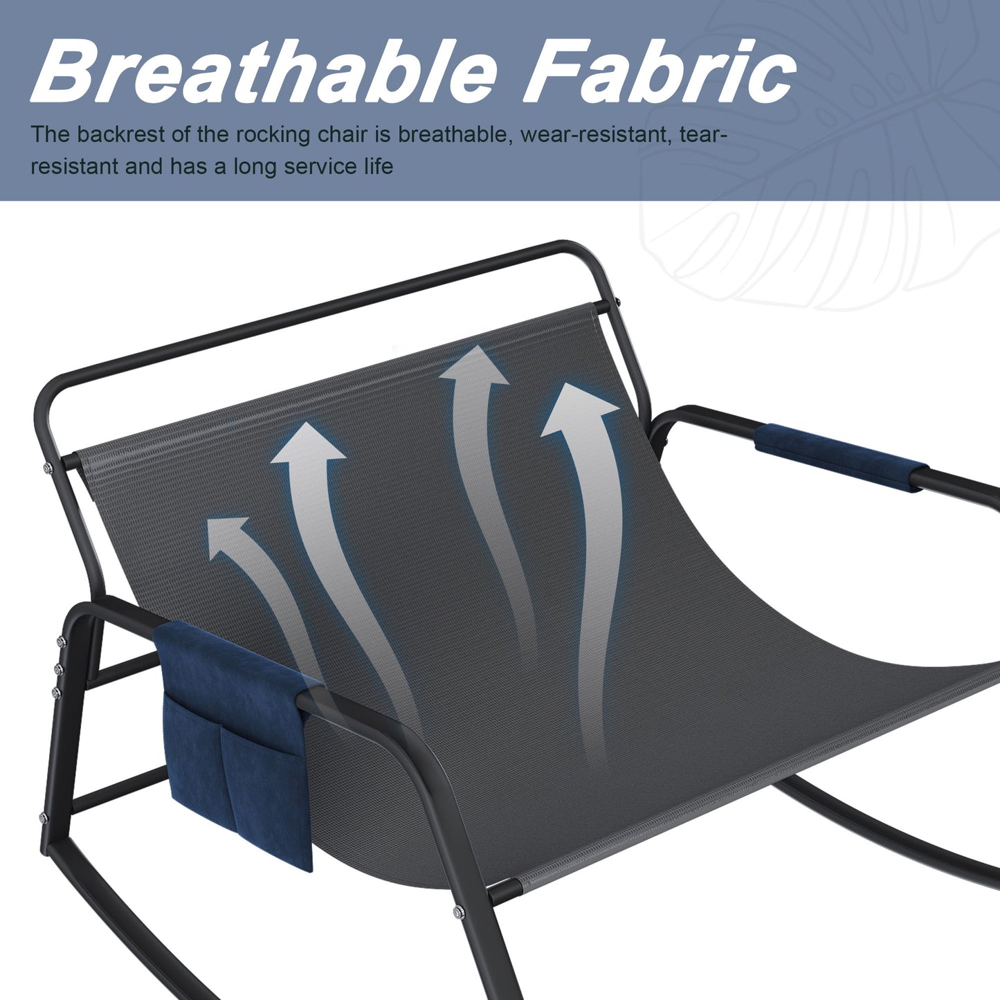 Rocking Chair With Storage, Cushions & Armrests
