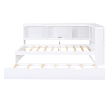 Daybed With Trundle, Storage Cabinets, USB Ports