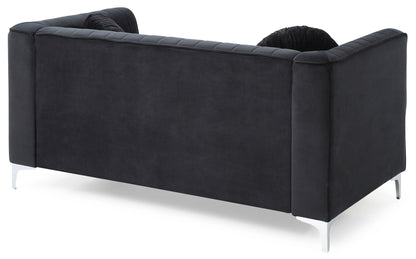 Glam Styled Micro Suede Loveseat