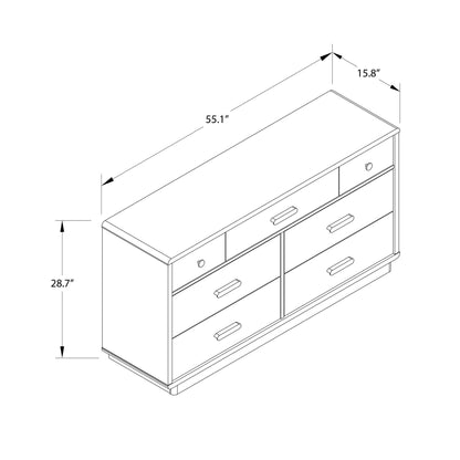 Valencia - 7 Drawer Wide Dresser - Taupe