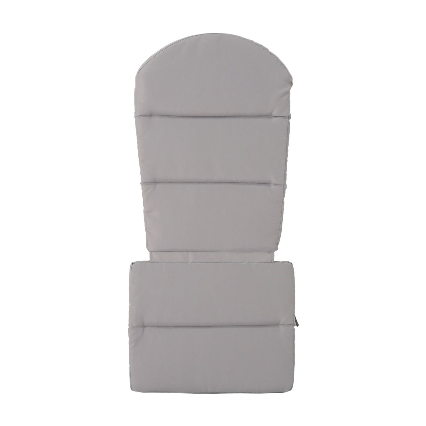 Outdoor Adirondack Chair Cushion With Water Resistant Fabric And Ties - Gray