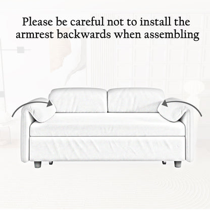 Sofa, Dual Purpose Lounge With Retractable Queen Size Bed