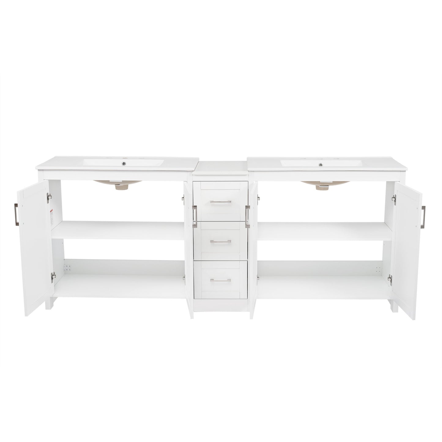 Double Sink Bathroom Vanity With Quartz Countertop