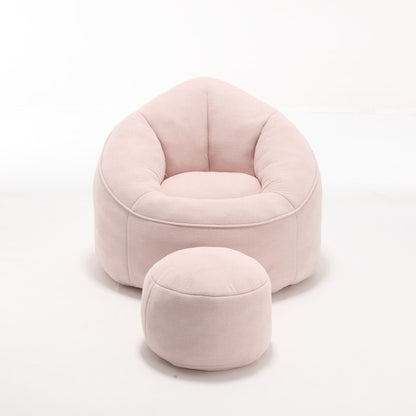 Bedding Bean Bag Sofa Chair High Pressure Foam With Footrest