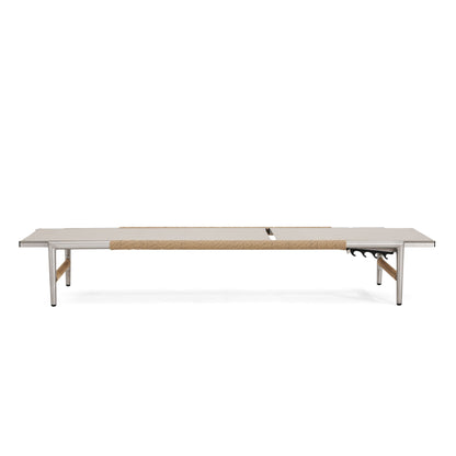 Hargrove - Outdoor Patio Aluminum Chaise Lounge (Set of 2) - Natural / Silver