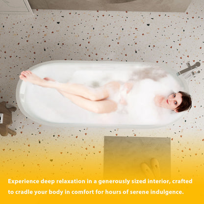 Freestanding Bathtub With Diamond Pattern Design